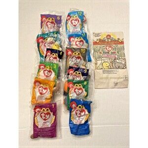 Vintage Mcdonalds Happy Meal Toy Ty Beanie Babies 1998 Sealed Complete Set Of 12
